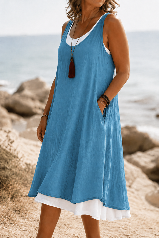 Marbella | Vestido de Verano con Doble Capa y Bolsillos ¡Hoy -50%!