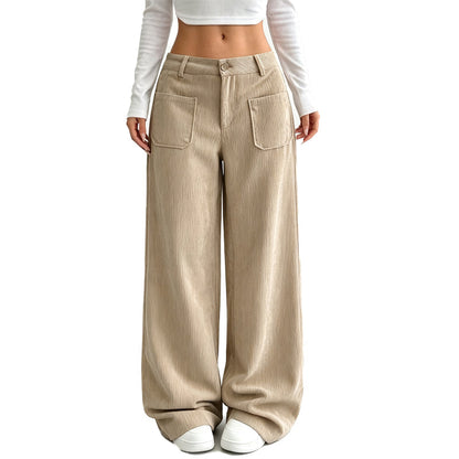 Vera | Pantalón de pana de tiro alto y pernera ancha