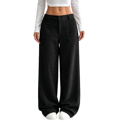 Vera | Pantalón de pana de tiro alto y pernera ancha