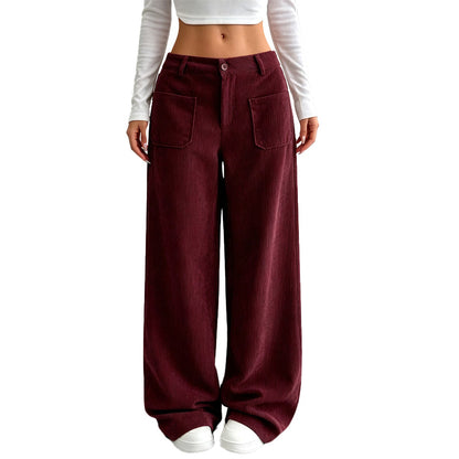 Vera | Pantalón de pana de tiro alto y pernera ancha