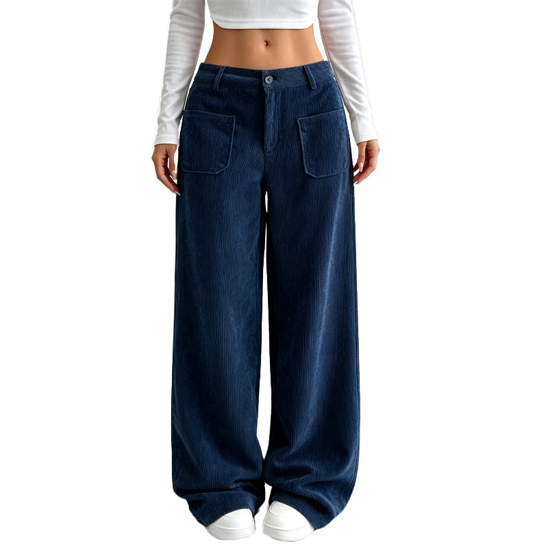 Vera | Pantalón de pana de tiro alto y pernera ancha