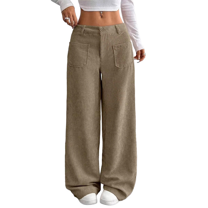 Vera | Pantalón de pana de tiro alto y pernera ancha